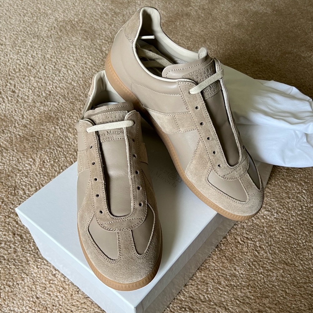 NEW Maison Margiela Beige Replica Sneakers